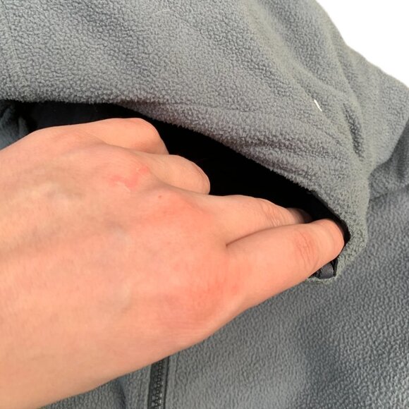 VINTAGE Nike Reversible Fleece Jacket Gray/Black XL - Picture 3 of 15